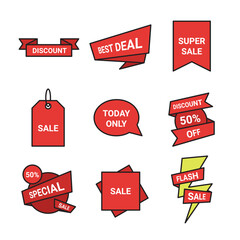 Set of Sale Badge elements for web design. Vector illustration