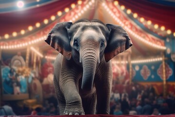 Fototapeta na wymiar circus animals. generated by AI Generative AI