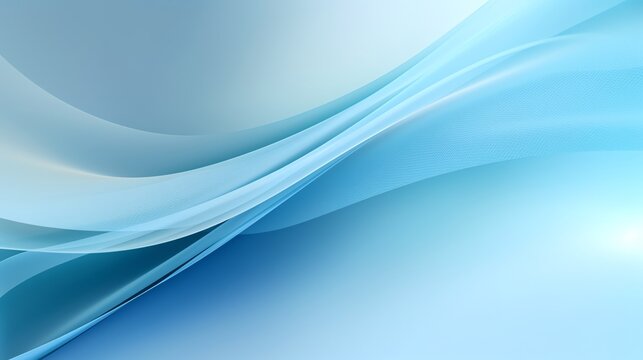 An image of abstract blue wave illustration for background presentation template. Ai generative