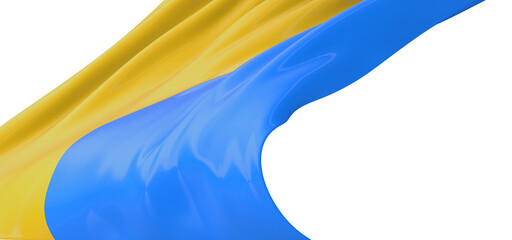 Embrace Modernity: Striking 3D Ukraine Flag Illustration for Creatives