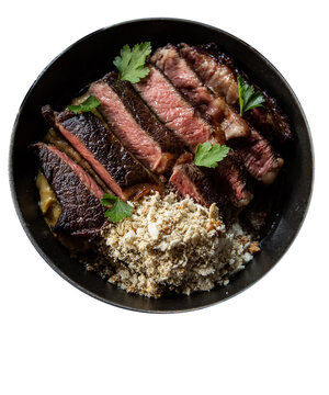 Picanha com farofa prato t&iacute;pico brasileiro