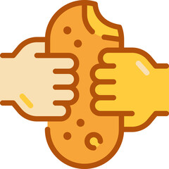 Fototapeta premium food shortage two tone icon