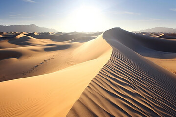 Fototapeta na wymiar Desert Dreams: Captivating Landscapes of Endless Sands - Breathtaking Landscape Masterpieces - Scenery - Illustration