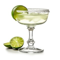 Margarita Cocktail isolated on white (generative AI)