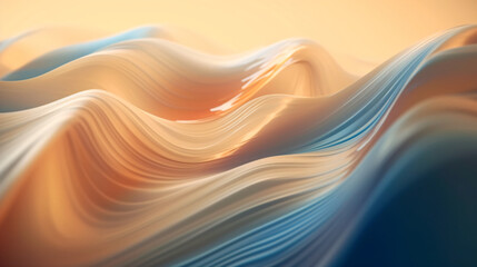 Colorful wavy background with soft color. Generative AI