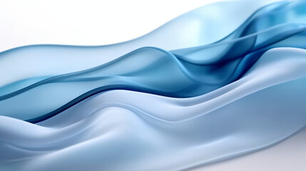 blue wavy background with soft color. Generative AI