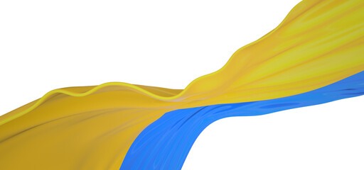 Dynamic Depth: Eye-Catching 3D Ukraine Flag Illustration