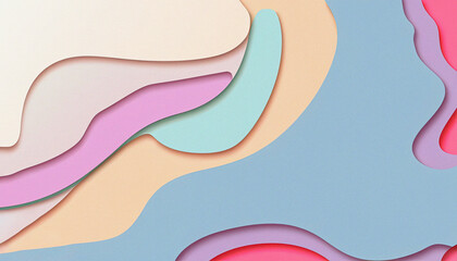 Paper Cut Background with Colorful Multi Layers 3D Effect with Copy Space for Creative Design, Advertising, Branding, Business Design, Graphic Design, Web Design, social media, HD Wallpaper, banner.