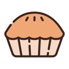 Pie Simple Line Icon Symbol Logo