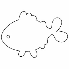 Fish line drawing for decoration.