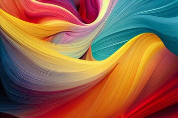 Composed of many colored flowing liquids. Generative AI