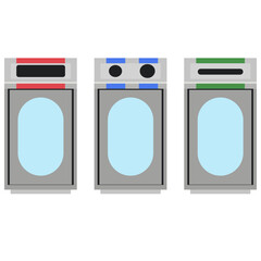 分別用ゴミ箱のイラスト素材　ベクター