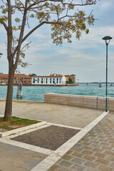 View of island of Murano in summer, Venice