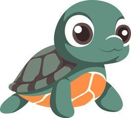 Cartoon cute turtle