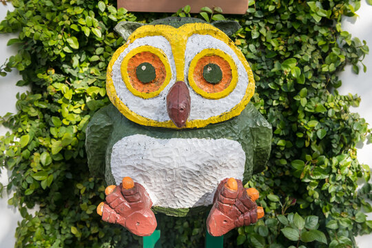 Cute big owl statue at Kamakura Komachi dori street, Kanagawa