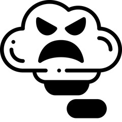 smog solid line icon