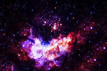 Fototapeta na wymiar Bright space nebula. Elements of this image furnishing NASA.