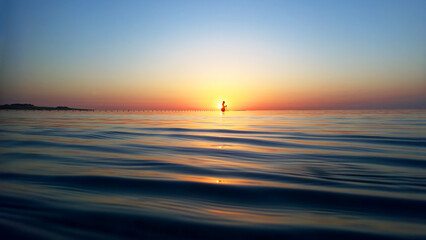 sunset on the beach