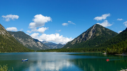 lake and mountains