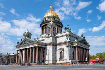 View of the old St. Isaac's Cathedral on a sunny May day, Saint Petersburg