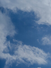 fluffy clouds in the sky