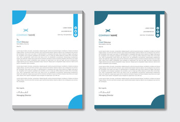 Obraz premium Creative abstract letterhead degsin. Professional business letterhead, newsletter magazine poster brochure design.