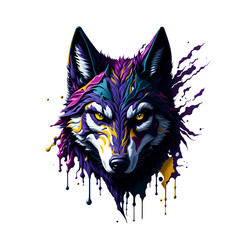 wolf head illustration