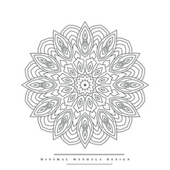 Modern Mandala Coloring Page with Nature-inspired Elements