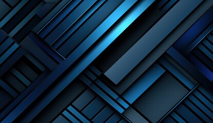 Vector abstract, scientific, futuristic, energy concept. Digital rendering of light beams, stripes lines with blue light, speed and motion blur on a dark blue background