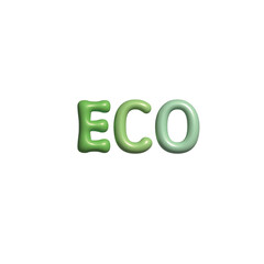 green eco text