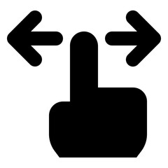 Hand Pointing Swipe Arrow Icon