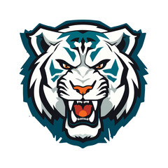 Tiger mascot sport logo design. Tiger animal mascot head vector illustration logo. Wild cat head mascot, Tiger head emblem design for eSports team