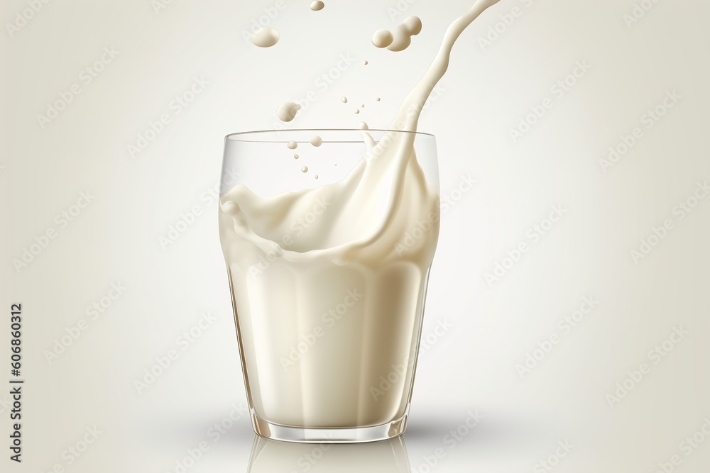 Sticker milk isolated on white background. Generated by AI