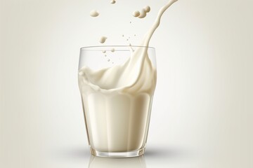 milk isolated on white background. Generated by AI