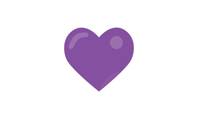 Purple heart isolated on white