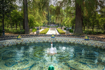 Fuente de las Ranas (Frogs Fountain) at Maria Luisa Park - Seville, Andalusia, Spain