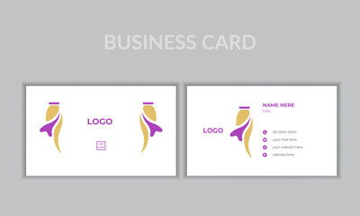 Double-sided creative business card , Vector illustration print template , simple business card design , simple clean layout design template , White Minimal Business Card , modern business card  .