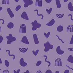 Abstract seamless pattern. Vector hand-drawn.