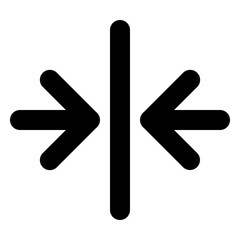 Arrow Line Center Text Icon