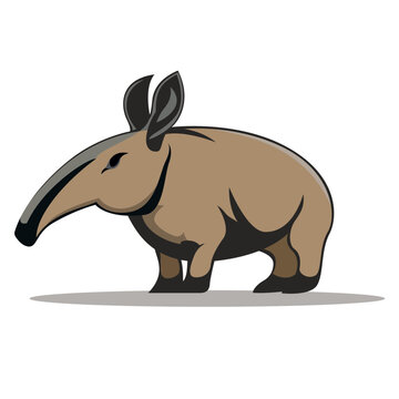 Aardvark animal cartoon or aardvark Orycteropus Afer vector image illustration