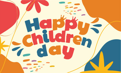 Vector design of background Happy Childrens Day event.
