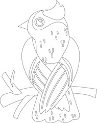 Cartoon bird animal vector graphic