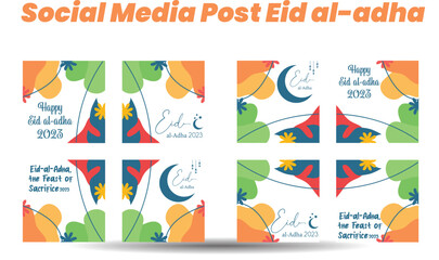 Set Social media post template of Eid al adha event.