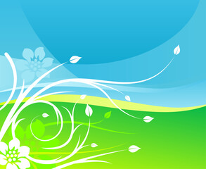 Fototapeta na wymiar Abstrack floral background color vector
