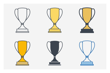 Trophy icon symbol template for graphic and web design collection logo vector illustration