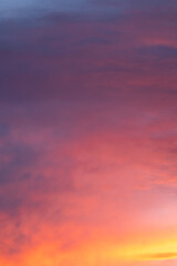 Pink, purple, yellow, orange dramatic sunset sky for editing, and replacement in photos. Taken in Hawaii, United States of America.