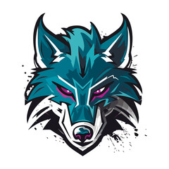 Wolves mascot esport logo character design for wolf gaming and sport. Vector illustration of wolf head