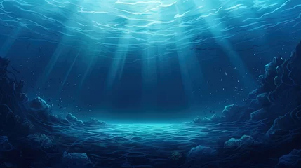 Under the sea background clipart showing light rays underwater ocean floor.  HD wallpaper © Micro2ndDesigns