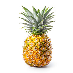 Fototapeta premium whole pineapple on a white background. AI generated Generative AI