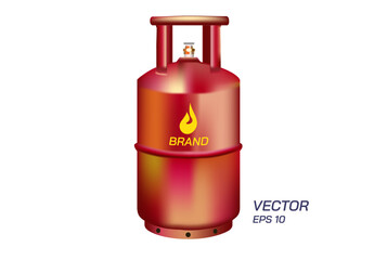 Liquefied petroleum gas LPG cylinder vector illustration. Indian cooking gas image. Household cooking applications. propane, butane, propylene, butylene and isobutane composition gas. 